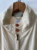 Vintage CP Company Lightweight Ecru Linen Jacket Size IT 52