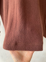 Vintage Issey Miyake Earth Brown Cotton Long Sleeve Knit Shirt S - We Thieves