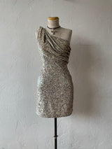 Vintage Y2K All Saints Sequin One-Shoulder Mini Dress XXS - We Thieves