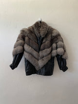 Vintage Crown Furs of Boston Leather Bomber Jacket Large - We Thieves