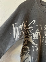 Vintage 80s Jerzees Grey Abstract Graphic Crewneck Sweatshirt S/M - We Thieves