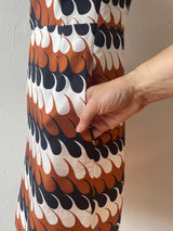 Vintage Marni Brown Black & White Wave Pattern Bow Dress S/M - We Thieves