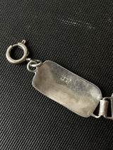 Vintage Artisan Signed Modernist Sterling Silver Bracelet - We Thieves