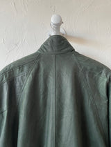 Vintage I.O.U. Long Green Leather Dolman Sleeve Coat M/L - We Thieves