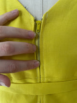 Vintage 1960s Miss DR Bright Yellow Dress with Belt S/M - We Thieves