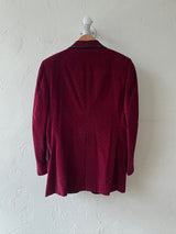 Vintage Reuben's Bespoke Maroon Velvet Blazer M/L