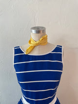 Vintage 1960s/70s Lanz Original Blue Sailor Dress with Cape S