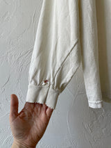 Vintage Oban Whiskey Long-Sleeve Cream Thrashed T-Shirt L/XL