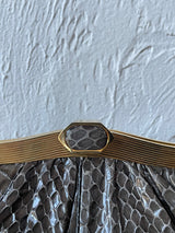 Vintage Judith Leiber Snakeskin Clutch Handbag on Chain