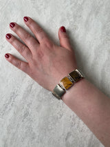 Vintage Artist Signed Multi-Stone Sterling Silver Bracelet - We Thieves