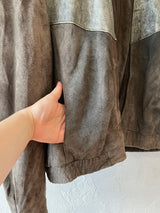 Vintage 1980s Wilson's Taupe Leather & Suede Jacket M/L