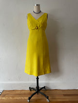 Vintage 1960s Miss DR Bright Yellow Dress with Belt S/M - We Thieves