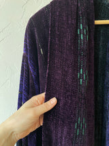Vintage Cynthia Krause Weavers Jewel-Toned Chenille Long Cardigan Sweater M/L - We Thieves