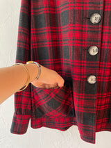 Vintage Pendleton Grey and Red Wool Coat S/M - We Thieves
