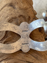 Vintage Navajo Artisan Signed Sterling Silver Cuff - We Thieves