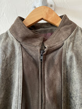 Vintage 1980s Wilson's Taupe Leather & Suede Jacket M/L