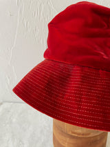 Vintage Red Velvet Floppy Bucket Hat - We Thieves