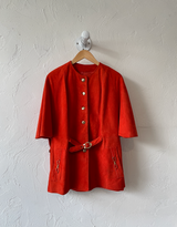 Vintage 1960s Orange Suede Cape S/M - We Thieves