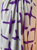 Vintage Issa London Silk Jersey Knit Purple & Grey Dress S/M - We Thieves