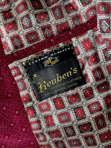 Vintage Reuben's Bespoke Maroon Velvet Blazer M/L
