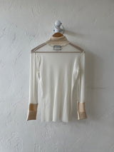 Vintage Jean Paul Gaultier Maille Femme White Mesh Knit Turtleneck L - We Thieves