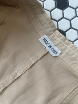 Vintage Utilitarian Beige Cotton Mermaid Hem Dress L - We Thieves