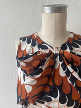 Vintage Marni Brown Black & White Wave Pattern Bow Dress S/M - We Thieves
