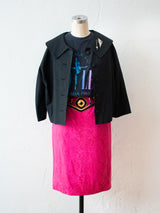 Vintage Emanuel Ungaro Pink Snake Print Leather Skirt M/L - We Thieves