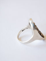 Vintage Sterling Brutalist Oval Ring Size 6 - We Thieves