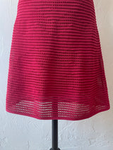Vintage Missoni Red Textured Knit Midi Dress