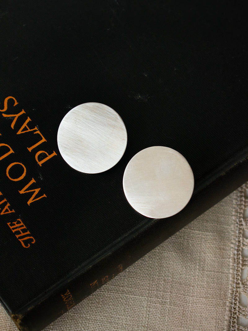 Numa Round Studs in Sterling Silver - We Thieves