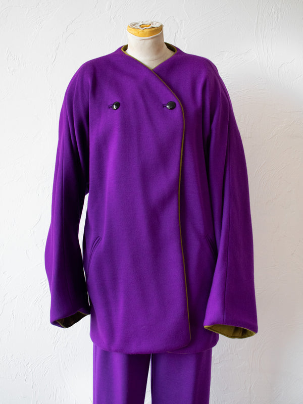 Vintage 1980s Adam Beal Reversible Purple/Green Wool Jacket M/L - We Thieves