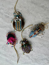 Beaded Beetle Ornament