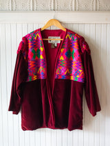 Vintage Mexican Handwoven Velvet Jacket Medium - We Thieves