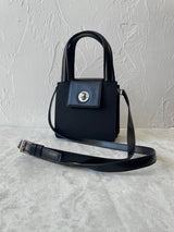 Vintage Bvlgari Black Nylon and Leather Shoulder Bag