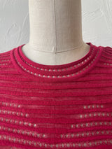 Vintage Missoni Red Textured Knit Midi Dress