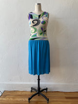 Vintage Emilio Pucci Floral Silk Jersey Knit Dress S
