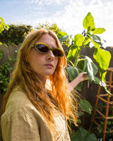 Sweet Leaf Olive Frame - Amber Lens