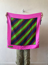 Vintage YSL Diagonal Striped Silk Scarf - We Thieves