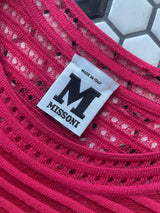 Vintage Missoni Red Textured Knit Midi Dress