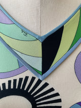 Vintage Emilio Pucci Floral Silk Jersey Knit Dress S