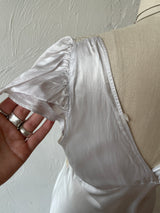 Vintage 1940s Powder Blue Silk Satin Slip Dress M - We Thieves