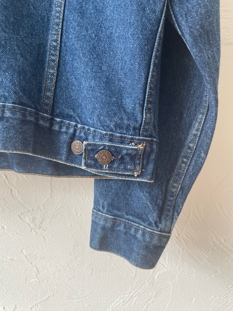 Vintage Levi's Red Tab Dark Denim Trucker Jacket L - We Thieves