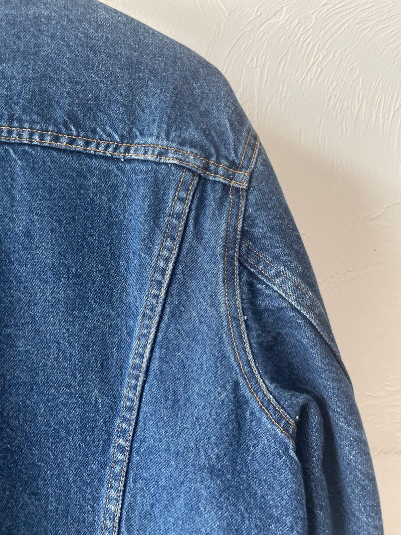 Vintage Levi's Red Tab Dark Denim Trucker Jacket L - We Thieves