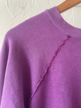 Vintage 70s/80s Thrashed Purple Sweatshirt with Visible Mending S - We Thieves