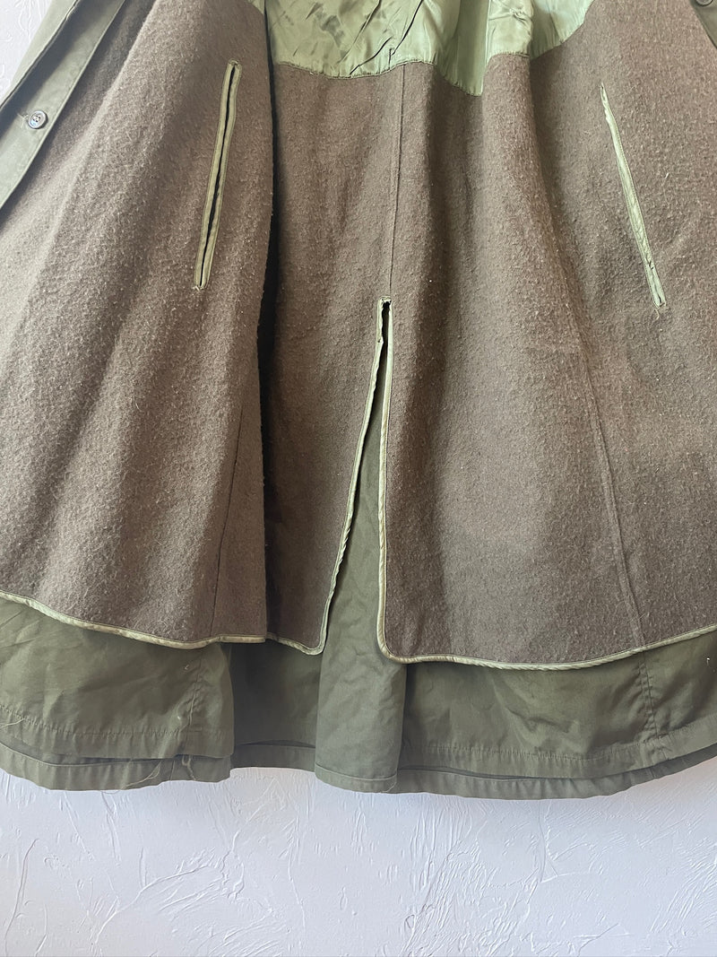 Vintage Military OG-107 Green Belted Trench Coat w/ Removable Lining S - We Thieves