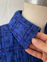 Vintage Ungaro Royal Blue Quilted Peplum Blazer S