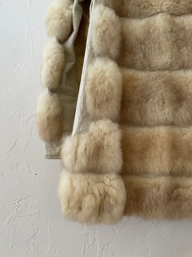 Vintage 1960s Daseler Furs and White Leather Coat - We Thieves