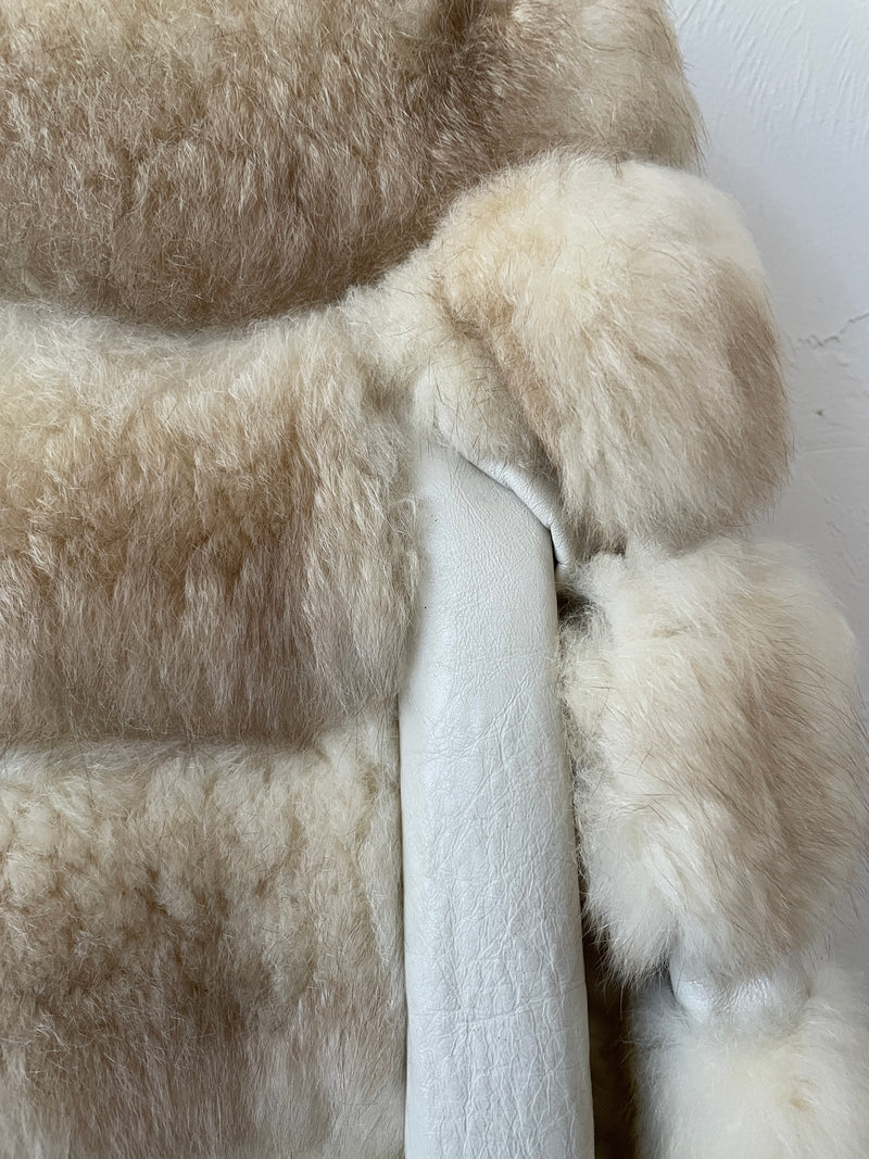 Vintage 1960s Daseler Furs and White Leather Coat - We Thieves