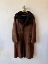 Vintage Antarex Brown Lambskin & Shearling Coat L/XL